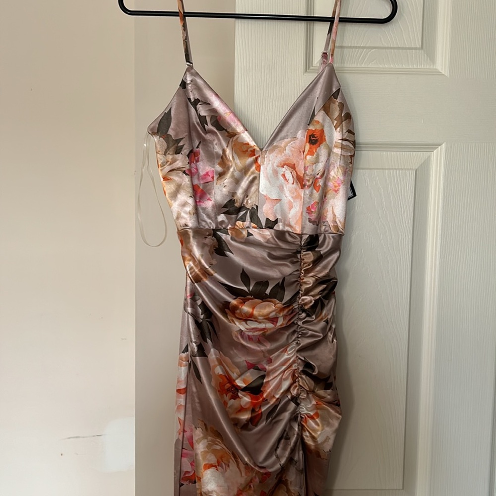 Floral Formal Dress with High Slit
